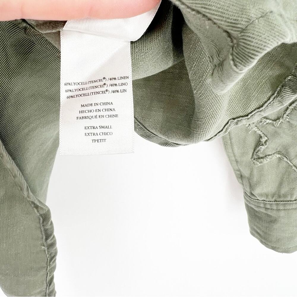 Rails Marcel Star Utility Button Down Top Xs Green - image 7